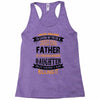 Super Cool Father Of A Freaking Awesome Daughter Racerback Tank