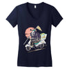 reaper's pizza Women's V-Neck T-Shirt