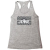 legends are born in june Racerback Tank