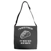 fitness fit taco in my mouth funny food eating healthy exercise gym Adjustable Strap Totes