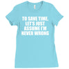 lets save time x Ladies Fitted T-Shirt