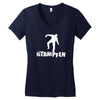 schranz dj , hacke, musik Women's V-Neck T-Shirt