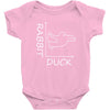 rabbit duck white Baby Bodysuit