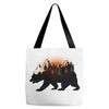 Bear Adventure With Rose Tote Bags