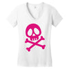 pink pirate Women's V-Neck T-Shirt