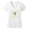 riots not diets Women's V-Neck T-Shirt