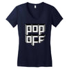pop off square Women's V-Neck T-Shirt