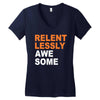 relentlessly awesome Women's V-Neck T-Shirt