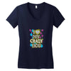 love my crazy dog Women's V-Neck T-Shirt