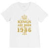 kings are born in 1986 V-Neck Tee