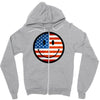 patriotic smiley face Zipper Hoodie