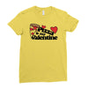 pizza is my valentine Ladies Fitted T-Shirt