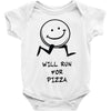 will run for pizza Baby Onesie