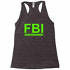 mens fbi print casual slim Racerback Tank