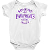 someone left paw prints on my heart Baby Onesie