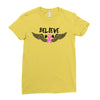 angel wing believe breast cancer Ladies Fitted T-Shirt