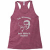 i'm awesome  funnycomic deal with it party retro cool Racerback Tank