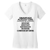 Smartass August Girl Women's V-Neck T-Shirt
