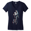 ride in 3d Women's V-Neck T-Shirt