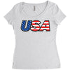 usa 3 Women's Triblend Scoop T-shirt