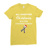 all i want for christmas is a cure carcinoid cancer Ladies Fitted T-Shirt