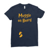 Muggle On Board Orange Ladies Fitted T-Shirt