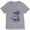 supporting the fighter, admiring the survivors, honoring the taken V-Neck Tee