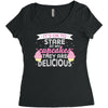 it' ok to stare at my cupcakes they are delicious Women's Triblend Scoop T-shirt