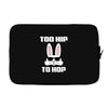 too hip to hop bunny easter Laptop sleeve