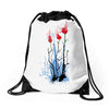 running wild Drawstring Bags