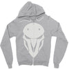 minimalist reaper mask Zipper Hoodie