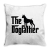 the dogfather boxer Throw Pillow