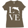 love dolphin Ladies Fitted T-Shirt