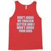 dont judge my english setter Tank Top