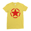 military starfunny retro army war vietnam usa britain fashion Ladies Fitted T-Shirt