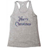 merry christmas colorful glitter Racerback Tank