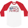 United States Space Force American Flag 3/4 Sleeve Shirt