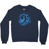 bass clef in blue Crewneck Sweatshirt