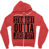 straight outta jersey city Zipper Hoodie