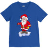 father christmas ringing xmas bells santa V-Neck Tee