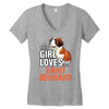 This Girl Loves Saint Bernard Women's V-Neck T-Shirt