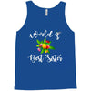 world's best sister with flowers. Tank Top