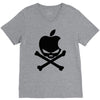 apple skull V-Neck Tee