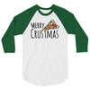 merry crustmas christmas pizza 3/4 Sleeve Shirt