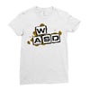 gamer wasd Ladies Fitted T-Shirt