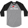 i love my crazy girl friend 3/4 Sleeve Shirt