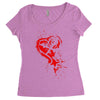 heartless splatter Women's Triblend Scoop T-shirt