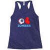i heart zombies scary eye bloody heart halloween Racerback Tank