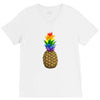 rainbow pineaplle V-Neck Tee