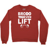 bro do you even lift baseball raglan Crewneck Sweatshirt